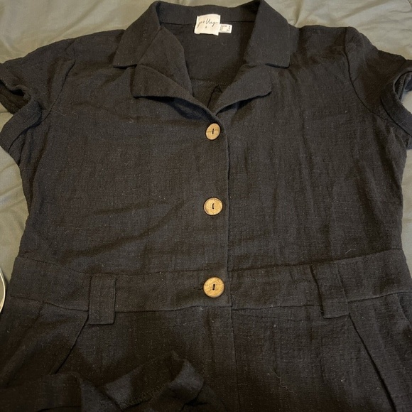 Princess Polly Ashens Romper Black Size 2 Button Front, Pockets, Classic - Picture 7 of 10